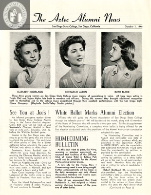 The Aztec Alumni News, Volume 1, Number 7, October 7, 1946