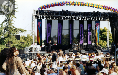 Crowd at San Diego Pride stage, 1995
