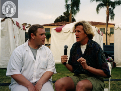 Interview by Los Angeles reporter at San Diego Pride, 1995