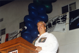 Pat Hussain at Out & Free awards ceremony, 1995