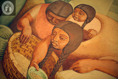 Detail of the mural "Market," 1949