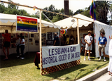 Lesbian and Gay Historical Society of San Diego banner at Pride