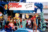 Finny Dippers Scuba Club float at Pride parade, 1991