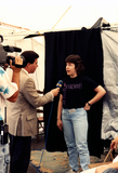 Julie Warren is interviewed at Pride Festival, 1991
