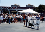 "Harvey Millk Democratic Club" banner at Pride parade, 1988