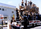 Participants on Hard Labor Leather float at Pride parade