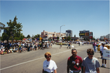 Marchers and vehicles join the Pride parade, 1996