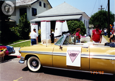 American Cancer Society parade car ready for Pride parade, 1998