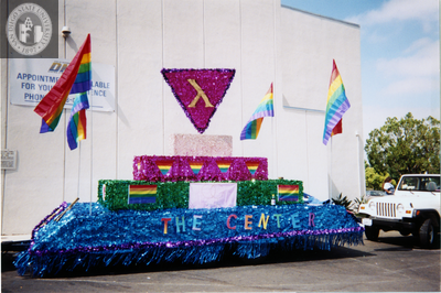 "The Center" float for Pride parade, 1998