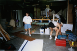 Individuals working on The Center float for Pride parade, 1998