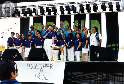 Cynthia Lawrence-Wallace and San Diego Women's Chorus, Pride event, 1992