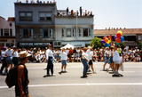 People carrying San Diego Women's Chorus banner at Pride parade, 1995