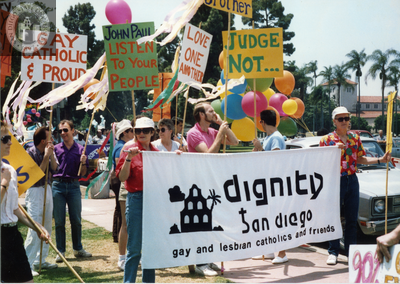 Dignity San Diego at San Diego Pride Parade with Bruce Neveu