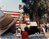 Pride event with American flag, 1984