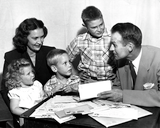Lionel Van Deerlin with wife Mary Jo and three children