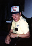 Lionel Van Deerlin in a "Big Bad Bob" baseball cap