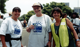 People with "Share the Vision" T-shirts in San Diego Pride Parade, 1997