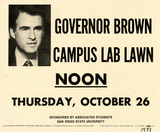 Flyer for Governor Brown lecture, 1978