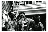 Bobby Seale speaks at Black Panther rally, 1968