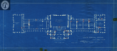 State Normal School First Floor Plan (detailed), 1903