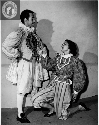 John Clark and Ann Deering in Twelfth Night, 1949