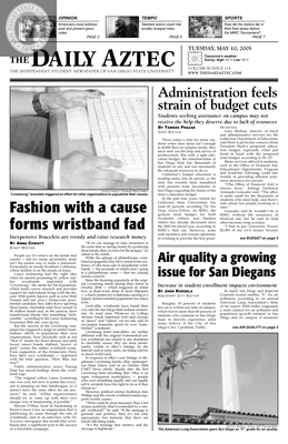The Daily Aztec: Tuesday 05/10/2005