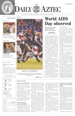The Daily Aztec: Wednesday 11/28/2007