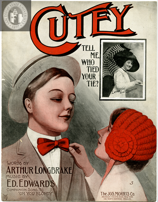 Cutey tell me, who tied your tie? 1910